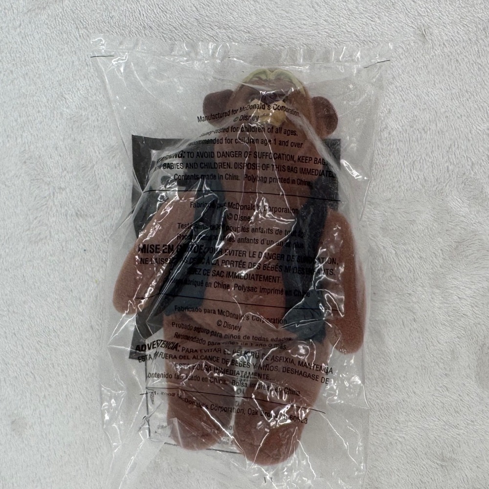 Y2K Disney McDonalds Plush Tennessee ONeal Country Bears Vtg Happy Meal Toy 2002